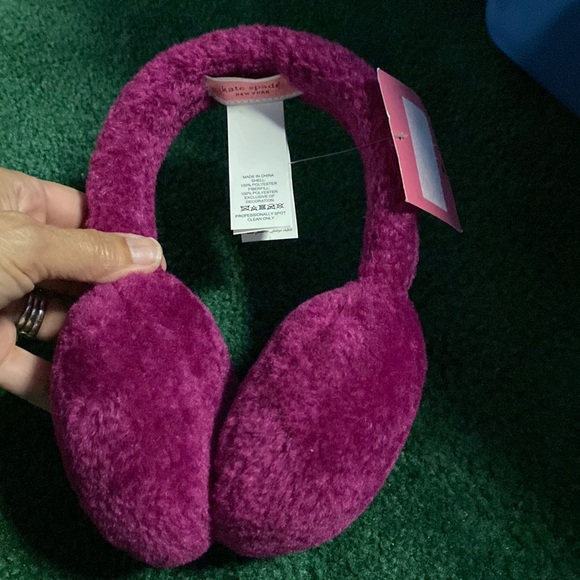 kate spade Accessories Kate Spade Girls Furry Pink Ear Muffs Poshmark